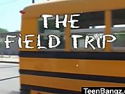 Adolescente trenza cabalga polla conductores de autobuses escolares