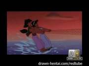 Aladdin porno - sexo playa con Jasmine